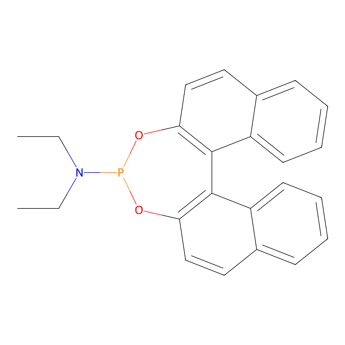 (11bR)-N,N-Diethyldinaphtho[2,1-d:1',2'-f][1,3,2]dioxaphosphepin-4-amine molecular structure, CAS 349103-24-8