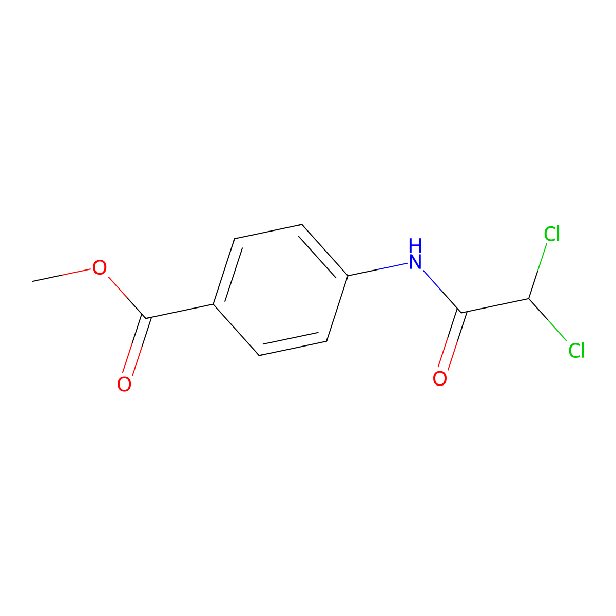Methyl 4-[(2,2-dichloroacetyl)amino]benzoate molecular structure, CAS 349106-89-4