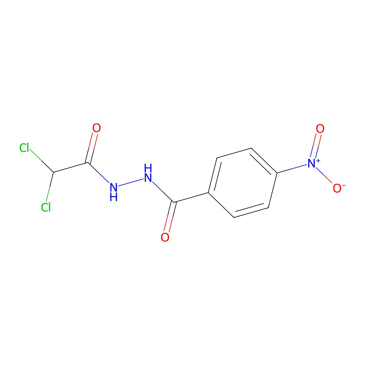 N'-(2,2-dichloroacetyl)-4-nitrobenzohydrazide molecular structure, CAS 349106-91-8