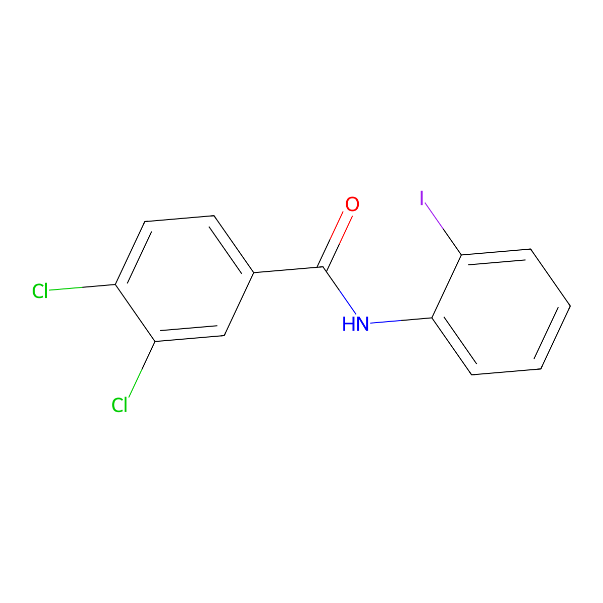 3,4-dichloro-N-(2-iodophenyl)benzamide molecular structure, CAS 349107-08-0