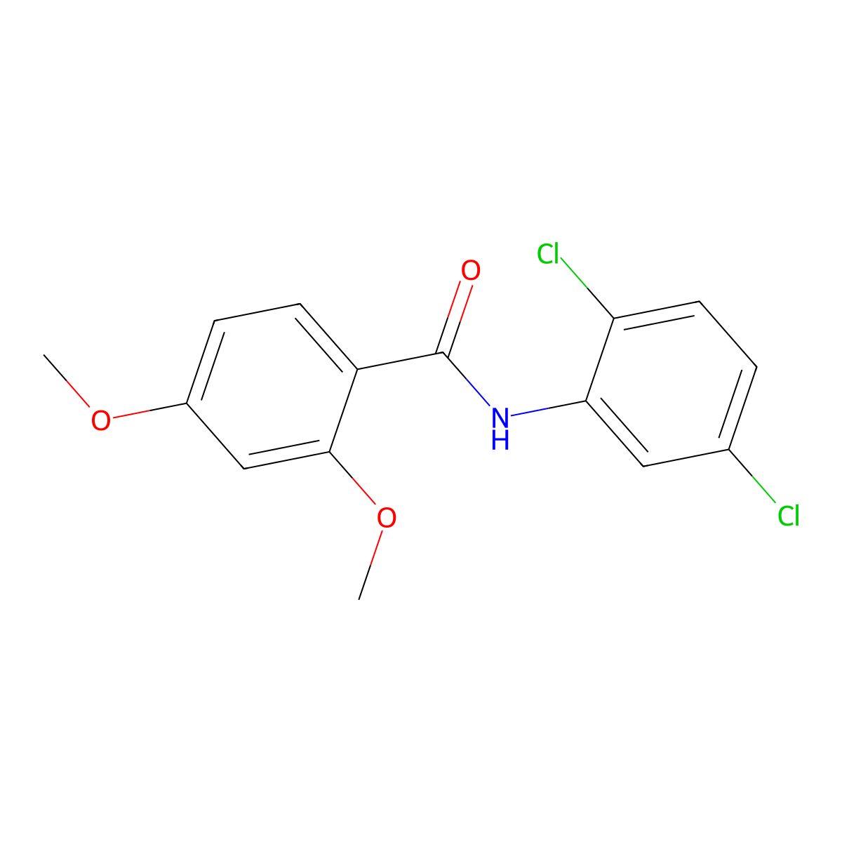 N-(2,5-dichlorophenyl)-2,4-dimethoxybenzamide molecular structure, CAS 349107-21-7