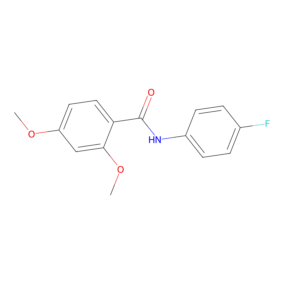 N-(4-fluorophenyl)-2,4-dimethoxybenzamide molecular structure, CAS 349107-31-9