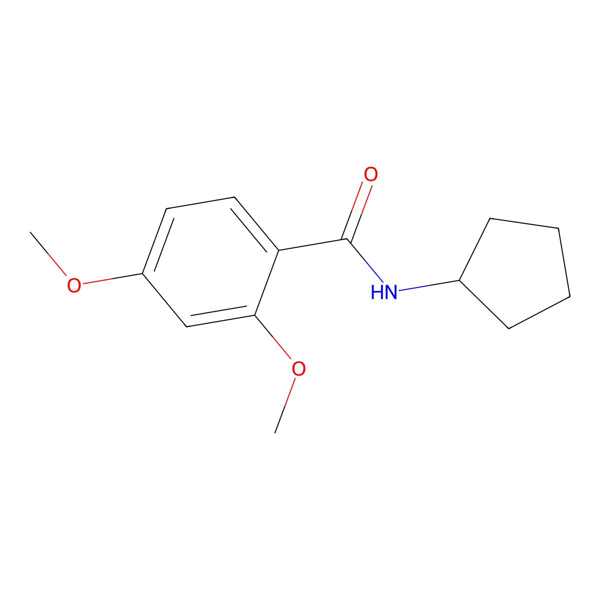 N-cyclopentyl-2,4-dimethoxybenzamide molecular structure, CAS 349107-47-7