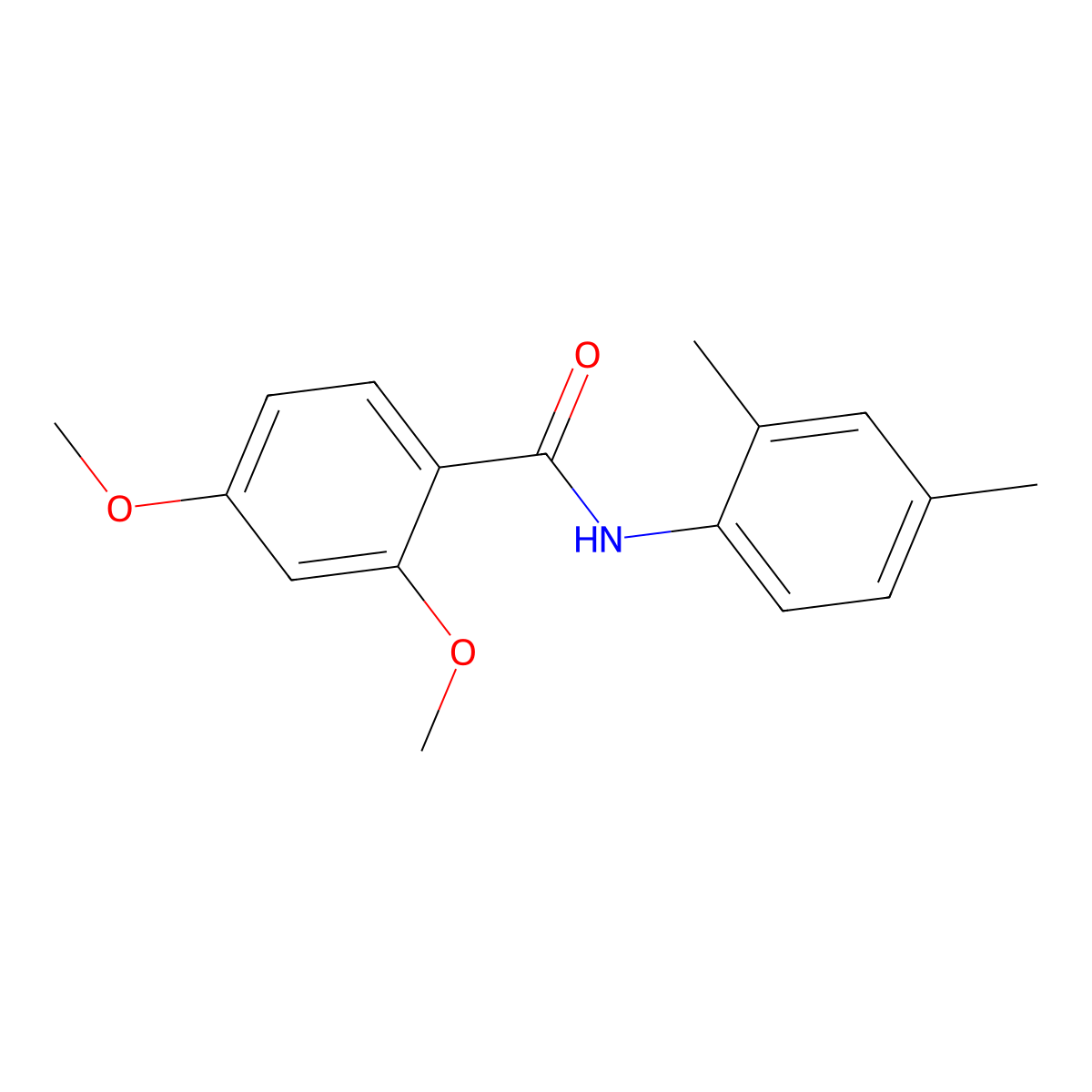N-(2,4-dimethylphenyl)-2,4-dimethoxybenzamide molecular structure, CAS 349107-53-5