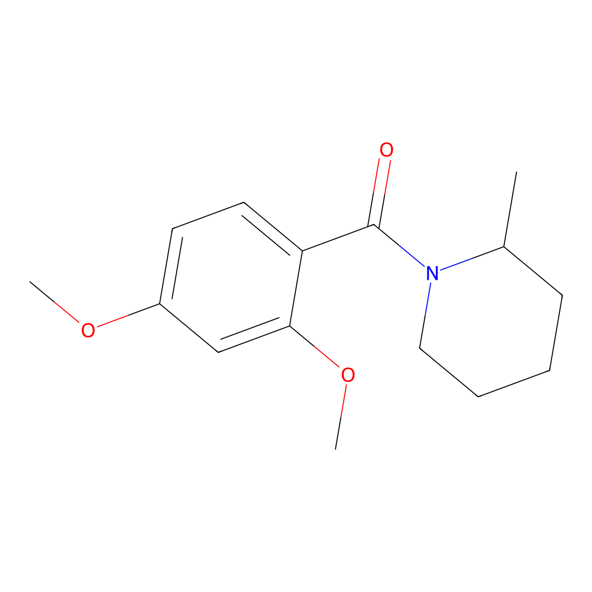 2,4-Dimethoxyphenyl 2-methylpiperidyl ketone molecular structure, CAS 349107-57-9