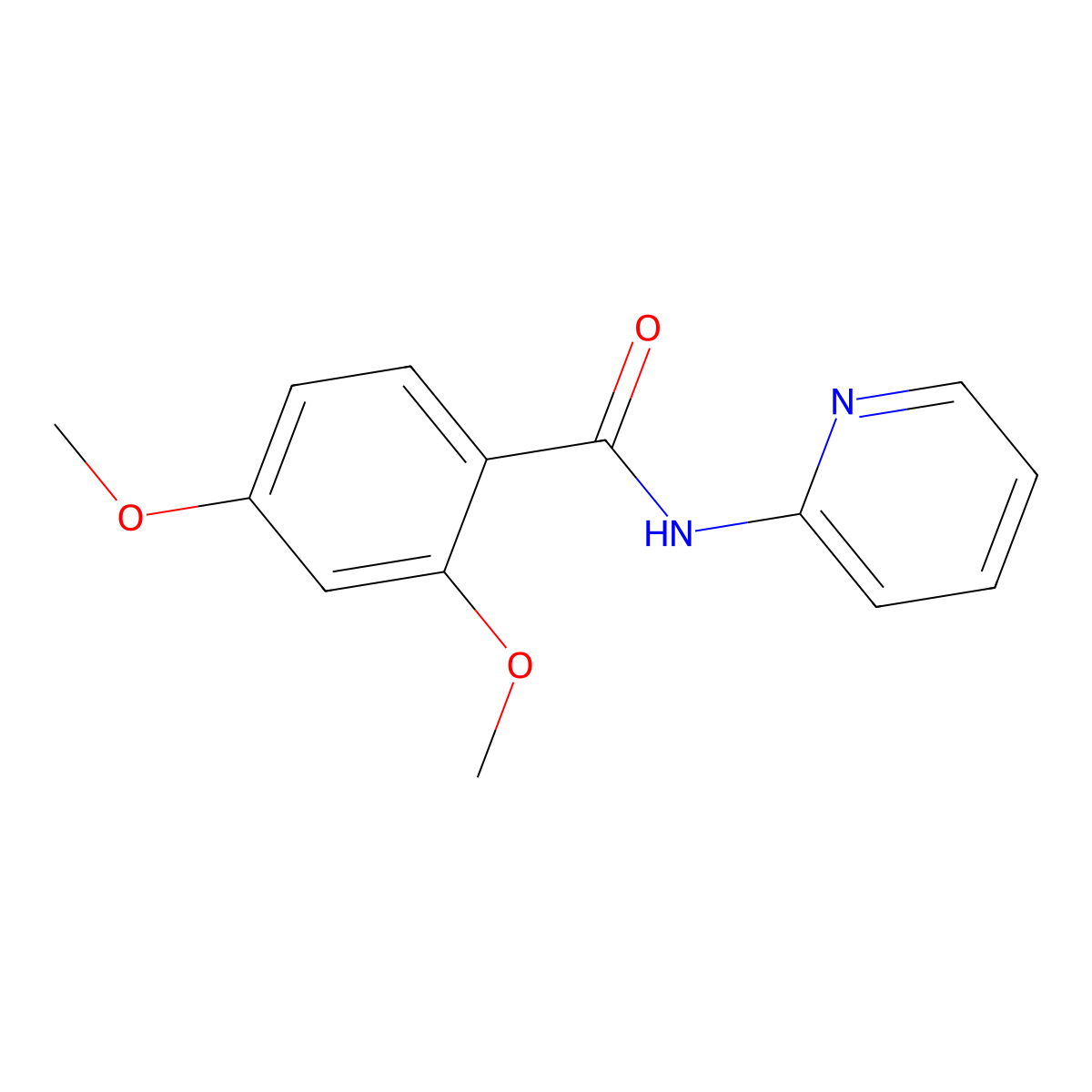 2,4-dimethoxy-N-pyridin-2-ylbenzamide molecular structure, CAS 349107-60-4