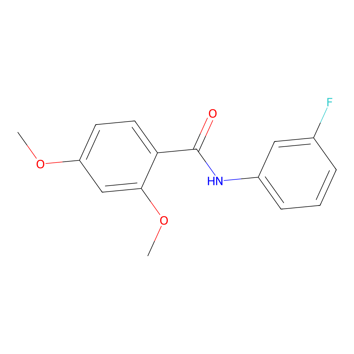 N-(3-fluorophenyl)-2,4-dimethoxybenzamide molecular structure, CAS 349107-70-6