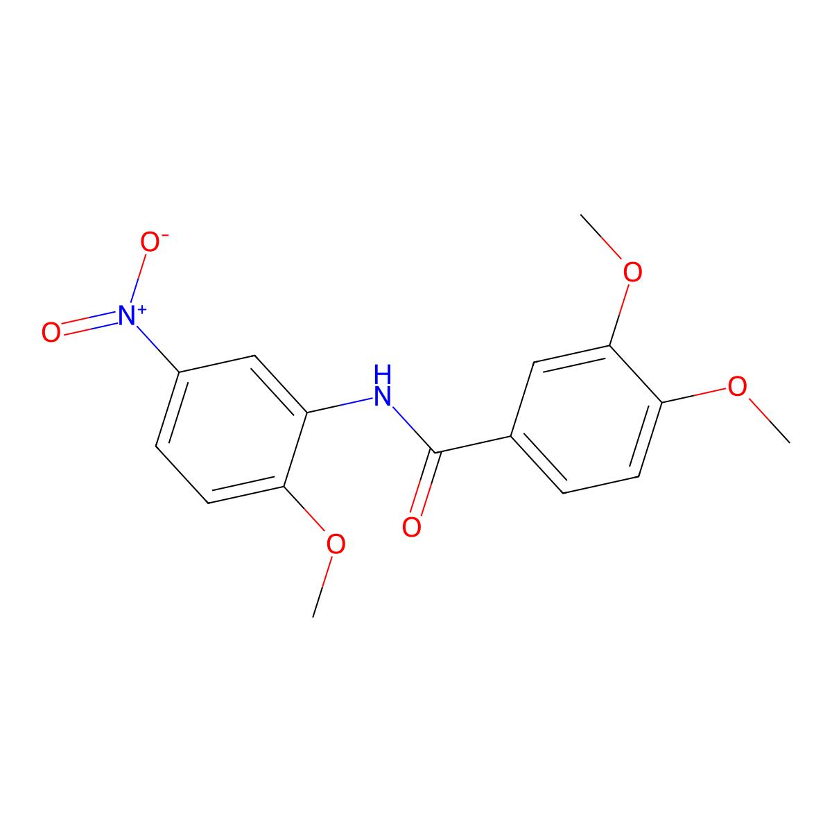 3,4-dimethoxy-N-(2-methoxy-5-nitrophenyl)benzamide molecular structure, CAS 349108-07-2