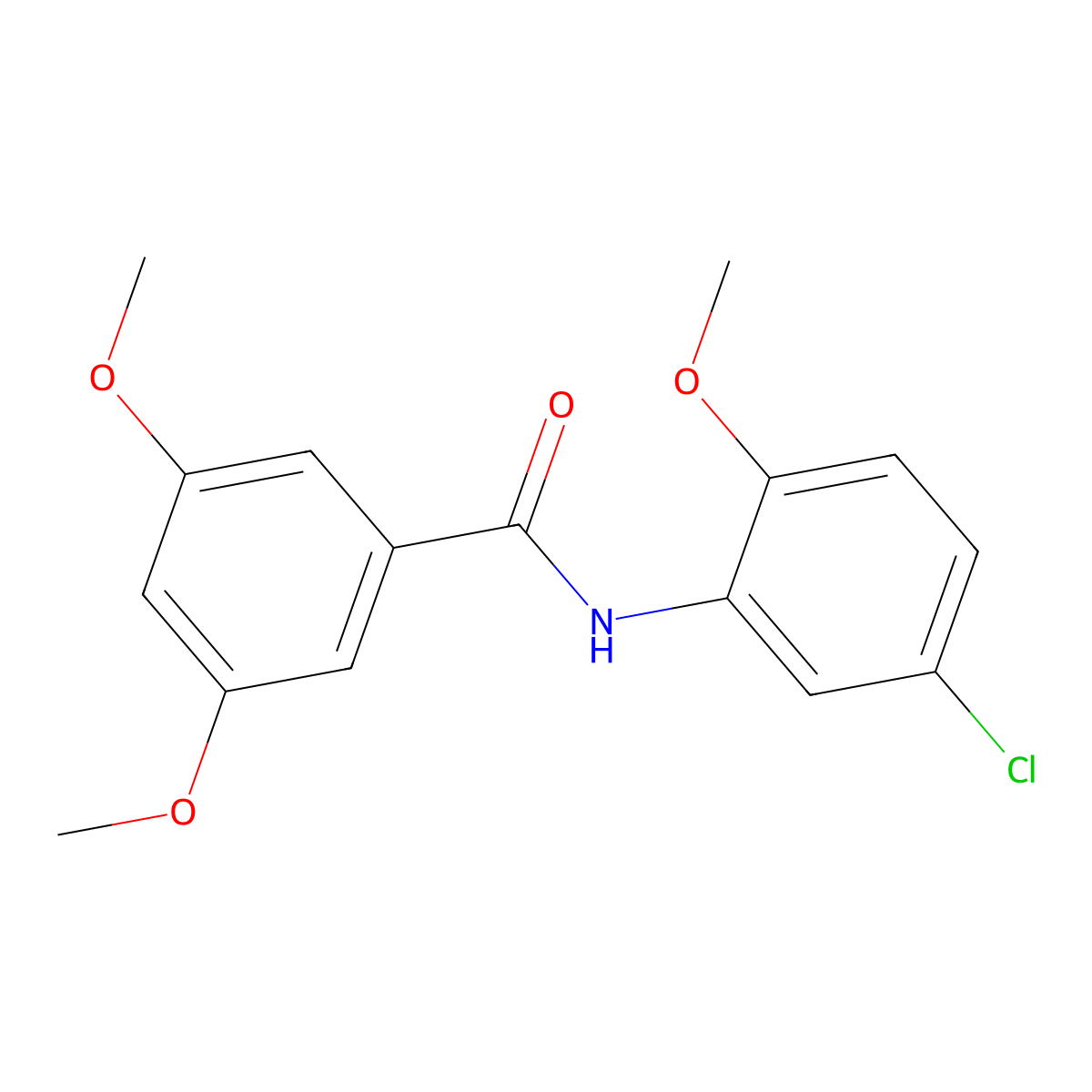N-(5-chloro-2-methoxyphenyl)-3,5-dimethoxybenzamide molecular structure, CAS 349108-19-6