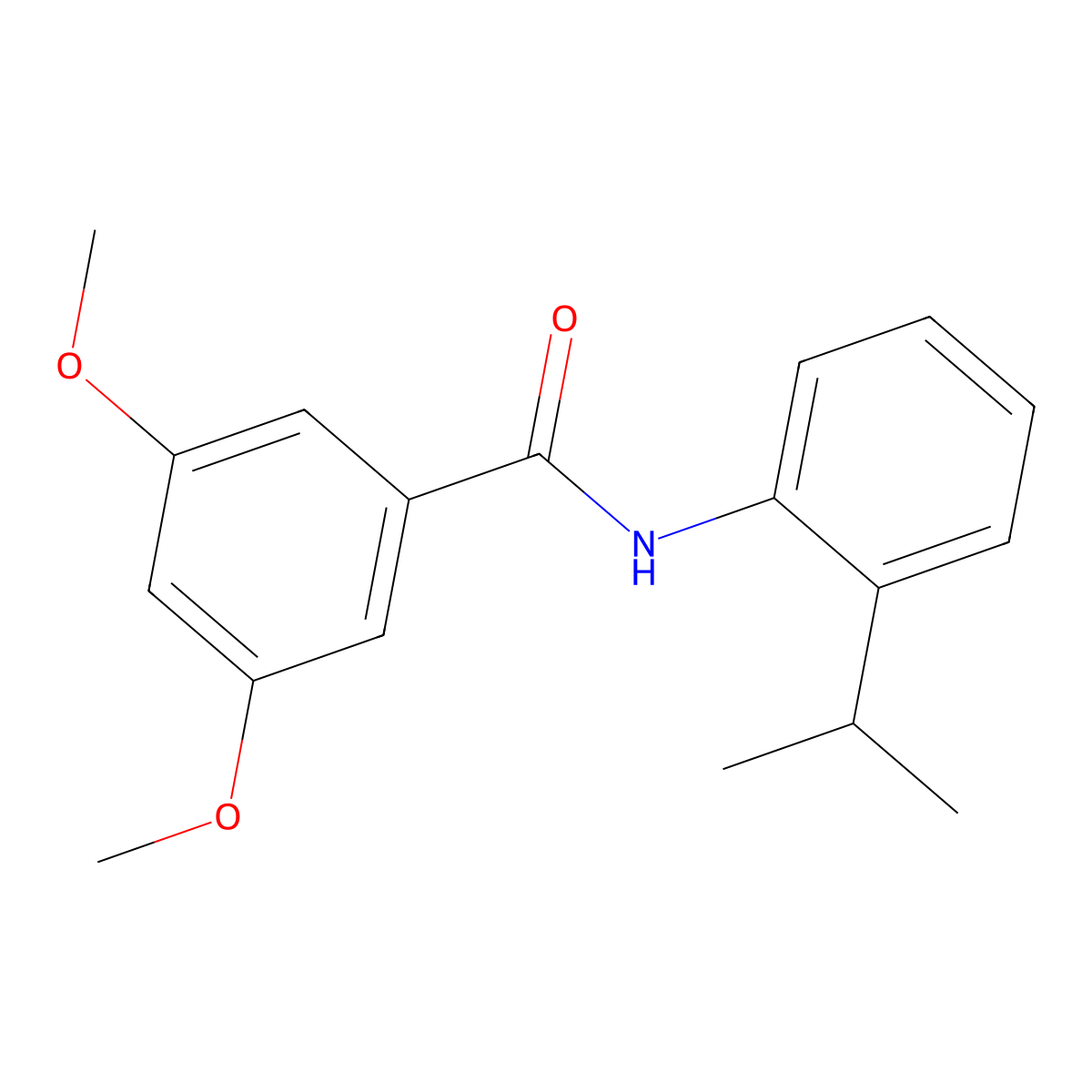 3,5-dimethoxy-N-(2-propan-2-ylphenyl)benzamide molecular structure, CAS 349108-30-1