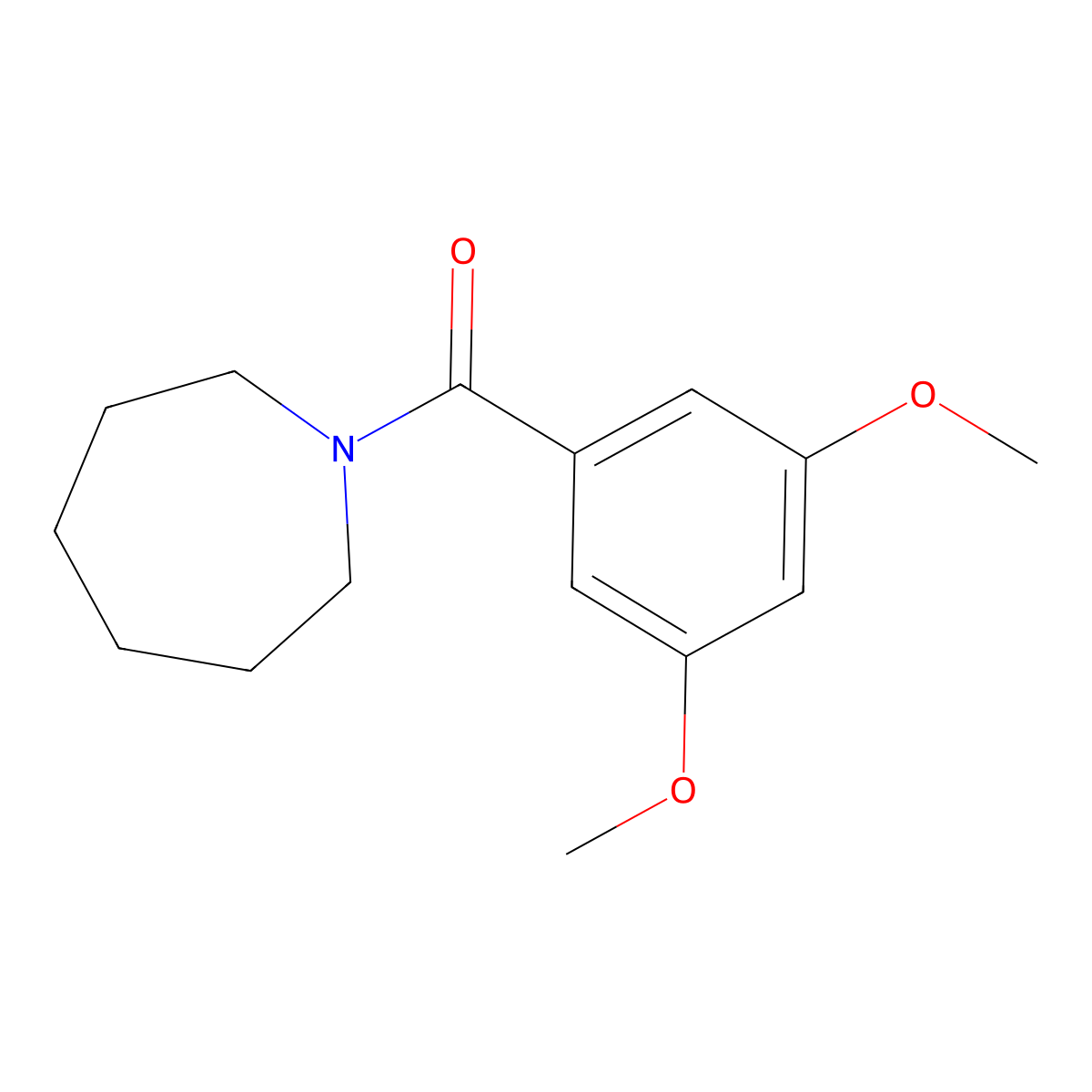Azepan-1-yl-(3,5-dimethoxyphenyl)methanone molecular structure, CAS 349108-50-5