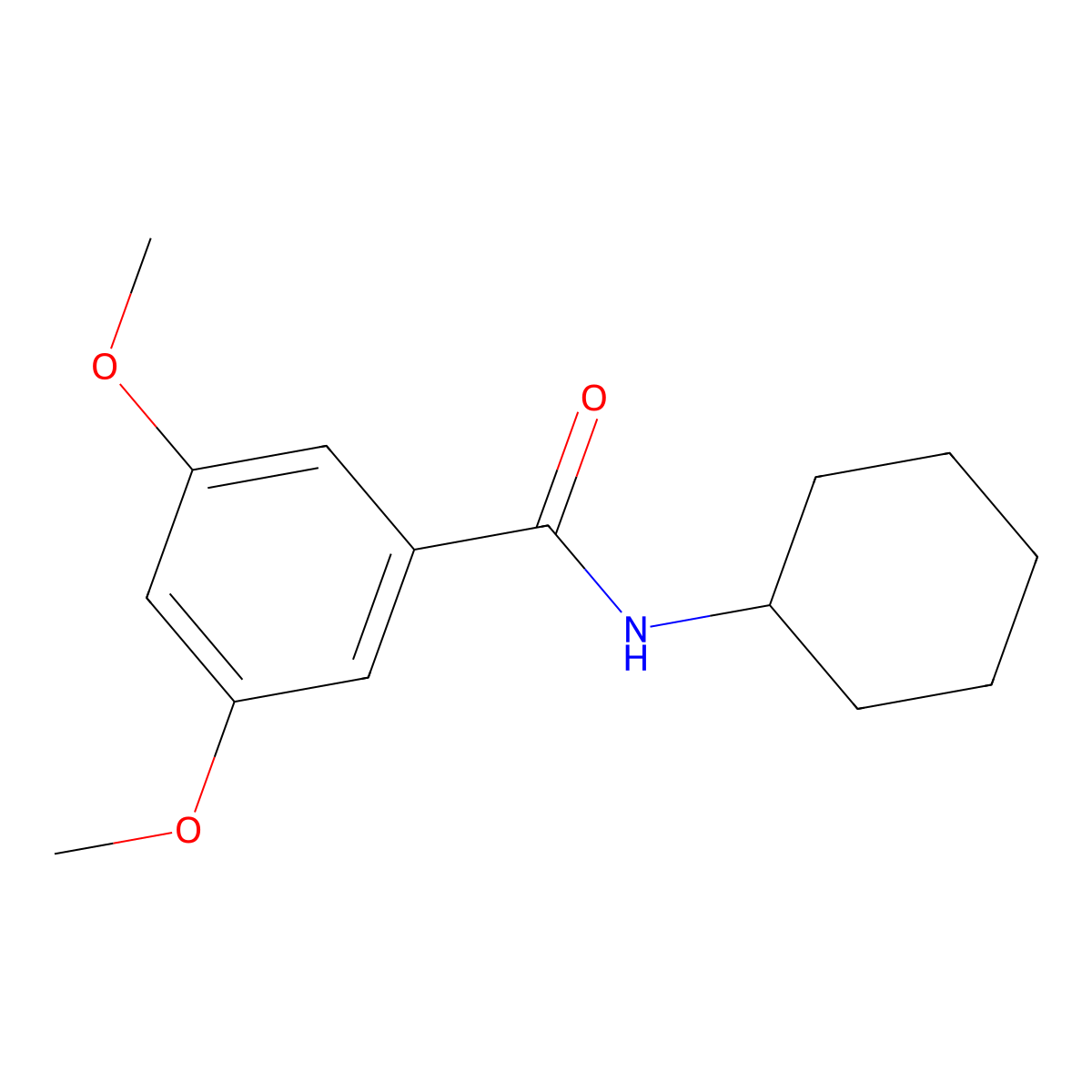 N-cyclohexyl-3,5-dimethoxybenzamide molecular structure, CAS 349108-56-1