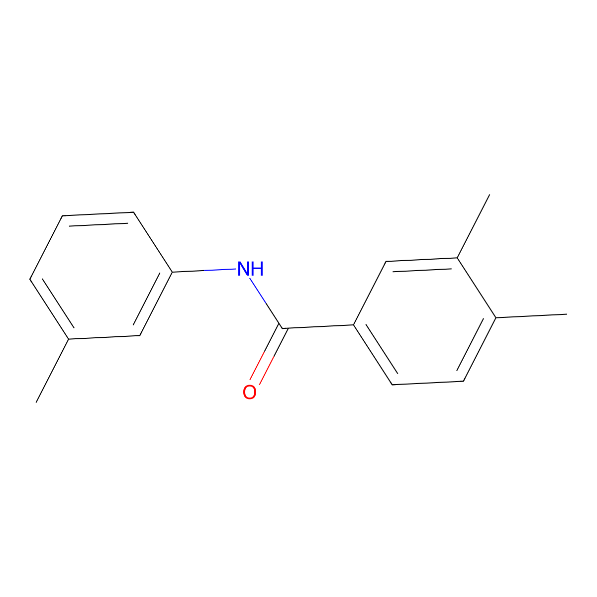 3,4-dimethyl-N-(3-methylphenyl)benzamide molecular structure, CAS 349109-19-9