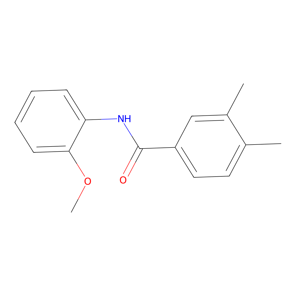 N-(2-methoxyphenyl)-3,4-dimethylbenzamide molecular structure, CAS 349109-20-2