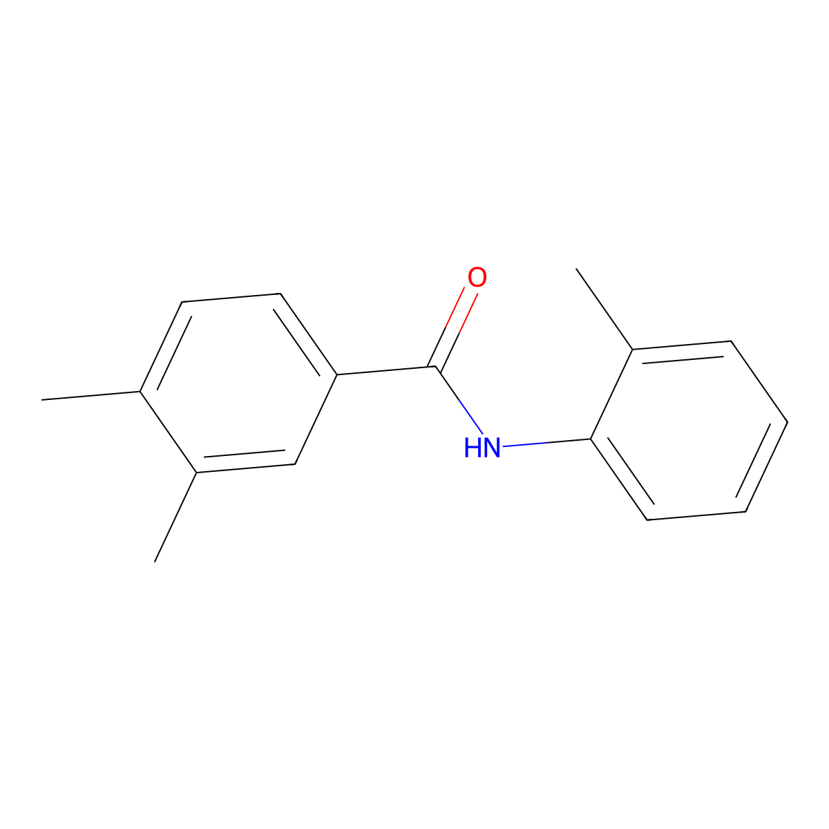 3,4-dimethyl-N-(2-methylphenyl)benzamide molecular structure, CAS 349109-21-3