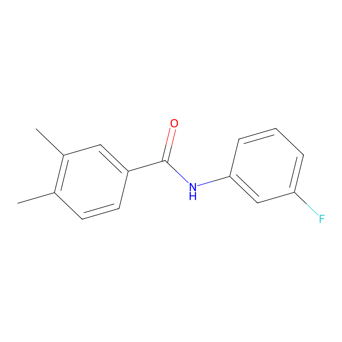 N-(3-fluorophenyl)-3,4-dimethylbenzamide molecular structure, CAS 349109-33-7