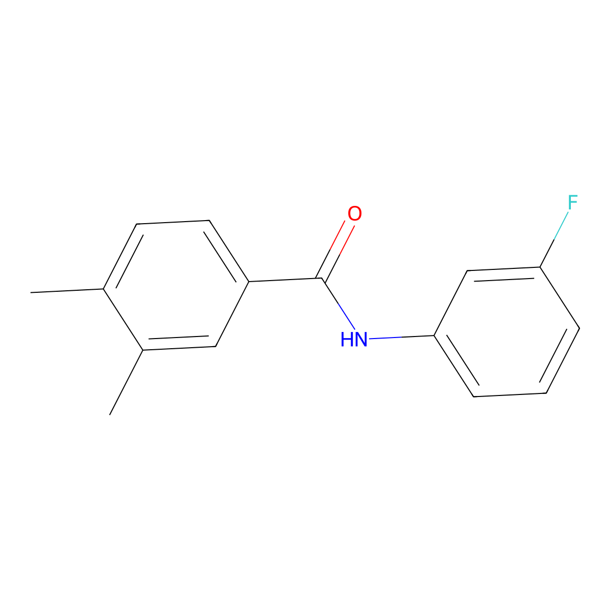 N-(3-fluorophenyl)-3,4-dimethylbenzamide molecular structure, CAS 349109-33-7