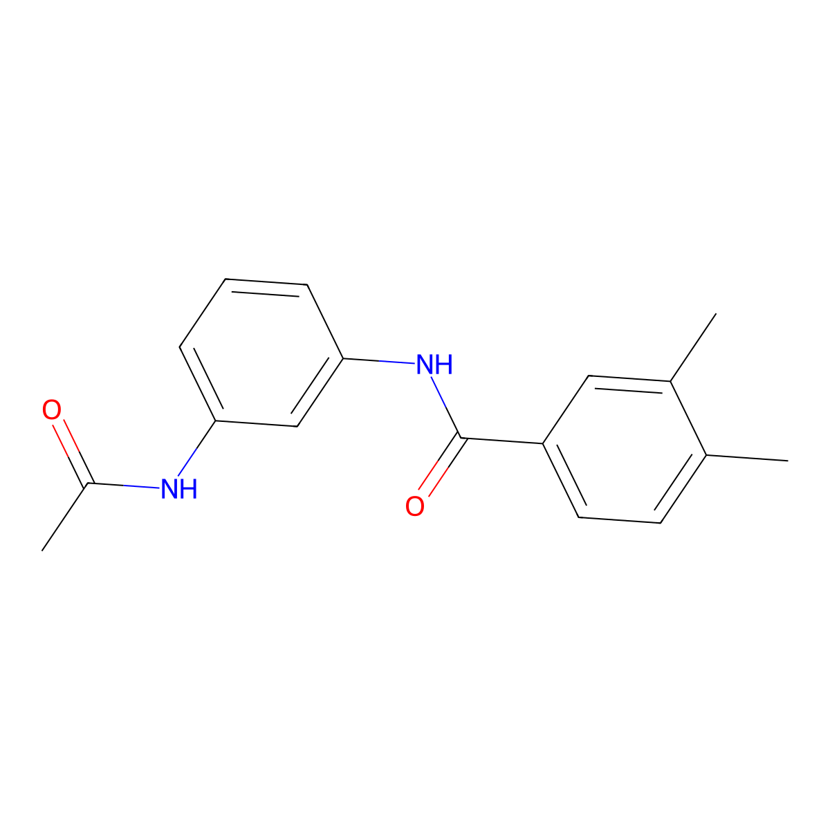 N-(3-acetamidophenyl)-3,4-dimethylbenzamide molecular structure, CAS 349109-41-7