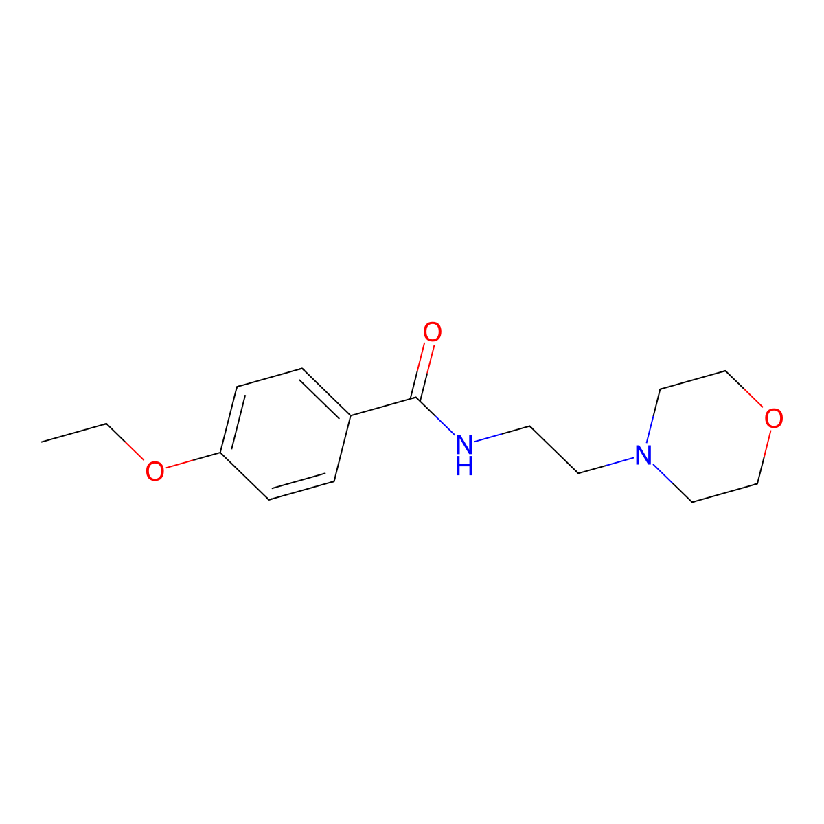 4-ethoxy-N-(2-morpholin-4-ylethyl)benzamide molecular structure, CAS 349109-68-8