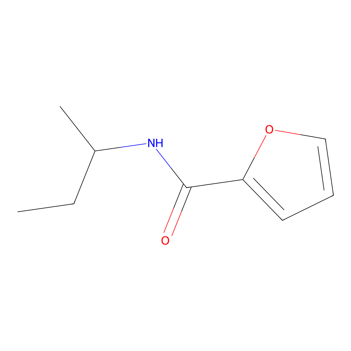 N-butan-2-ylfuran-2-carboxamide molecular structure, CAS 349109-96-2