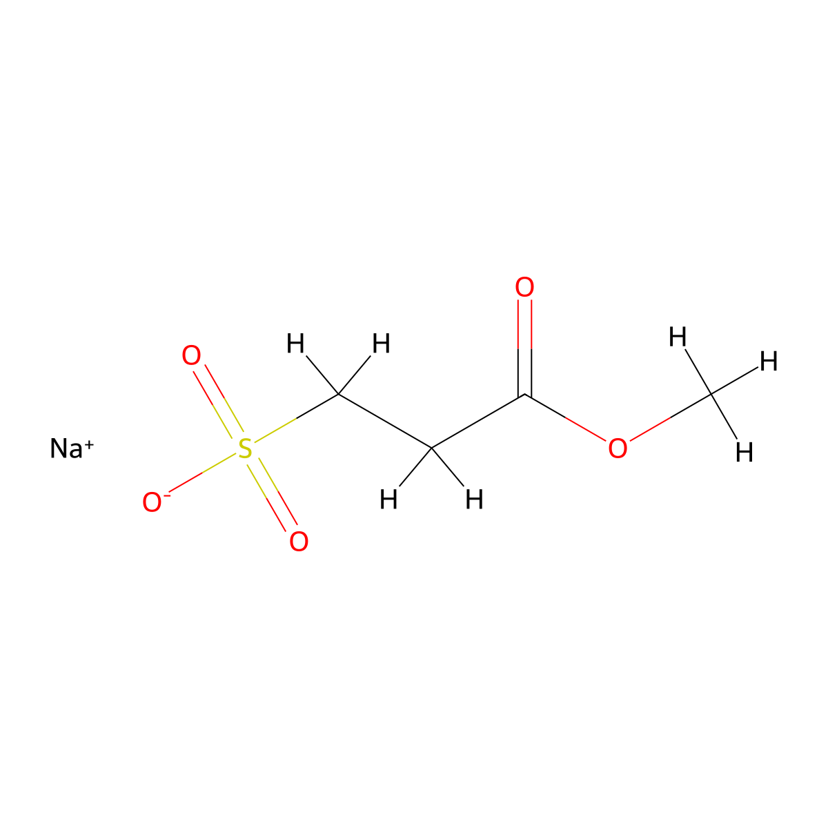 Sodium 3-methoxy-3-oxopropane-1-sulfonate molecular structure, CAS 34911-90-5