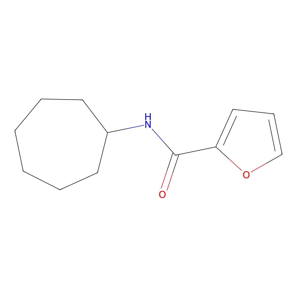 N-cycloheptylfuran-2-carboxamide molecular structure, CAS 349110-00-5