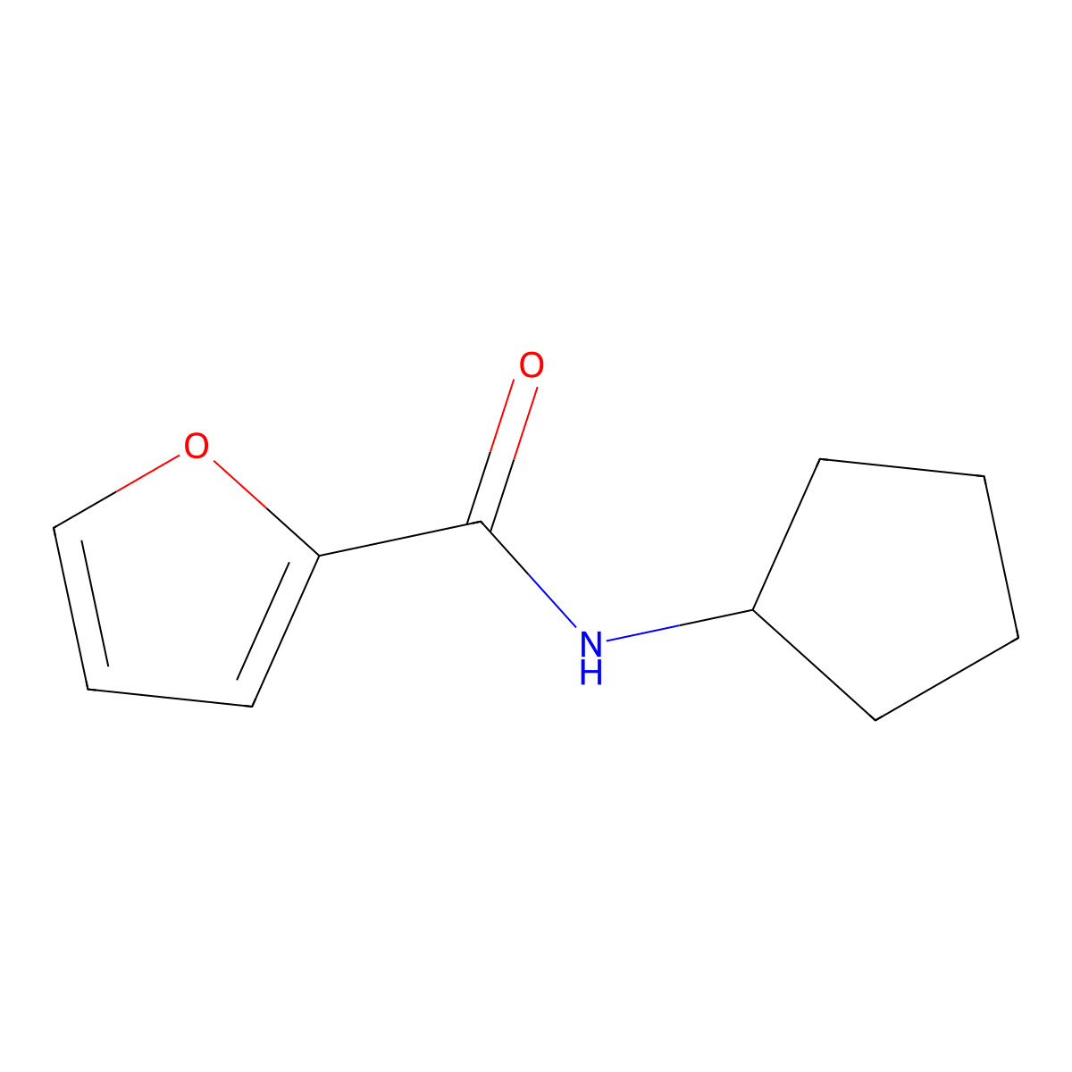 N-cyclopentyl-2-furamide molecular structure, CAS 349110-01-6