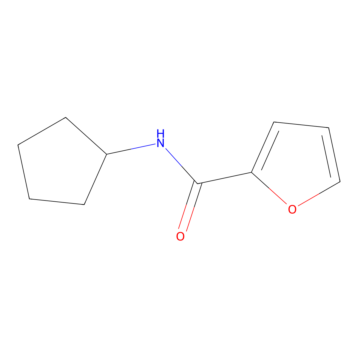 N-cyclopentyl-2-furamide molecular structure, CAS 349110-01-6