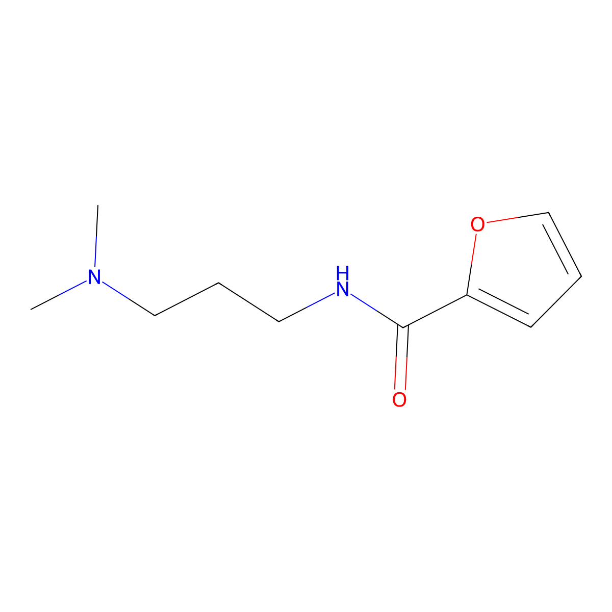 N-[3-(dimethylamino)propyl]furan-2-carboxamide molecular structure, CAS 349110-03-8