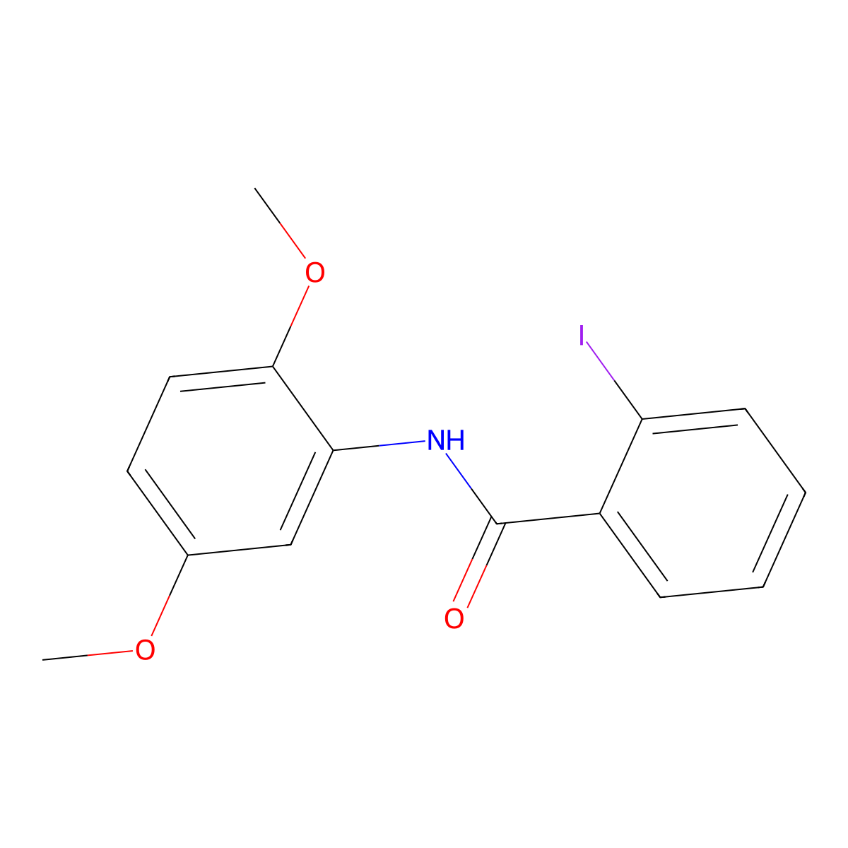 N-(2,5-Dimethoxyphenyl)-2-iodobenzamide molecular structure, CAS 349110-12-9
