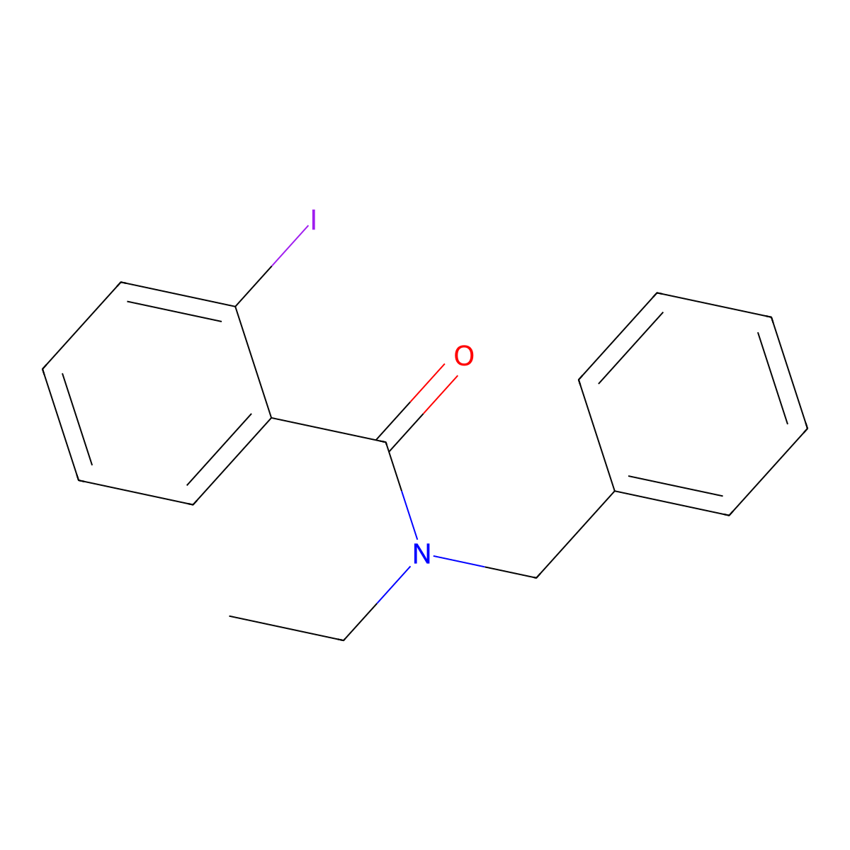 N-benzyl-N-ethyl-2-iodobenzamide molecular structure, CAS 349110-18-5