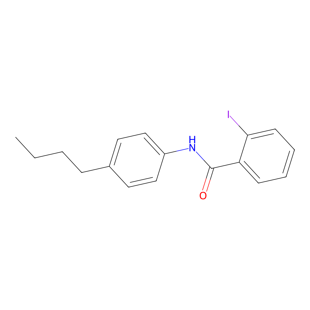 N-(4-Butylphenyl)-2-iodobenzamide molecular structure, CAS 349110-20-9