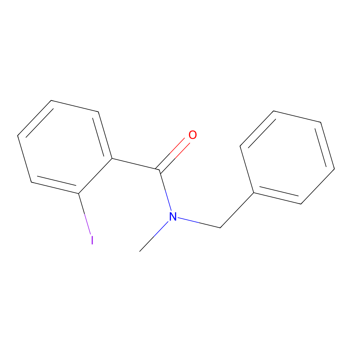 N-benzyl-2-iodo-N-methylbenzamide molecular structure, CAS 349110-28-7