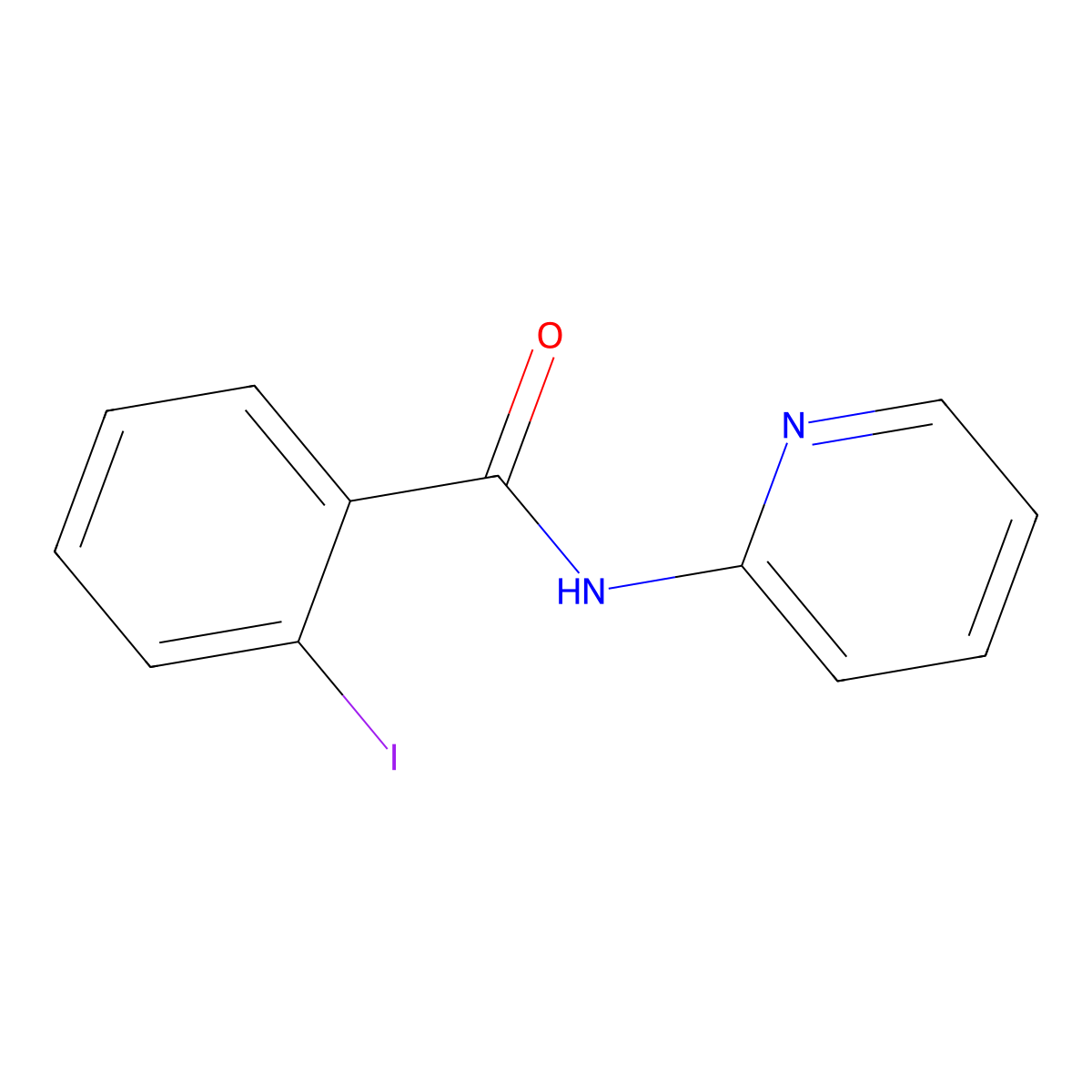 2-iodo-N-(pyridin-2-yl)benzamide molecular structure, CAS 349110-29-8