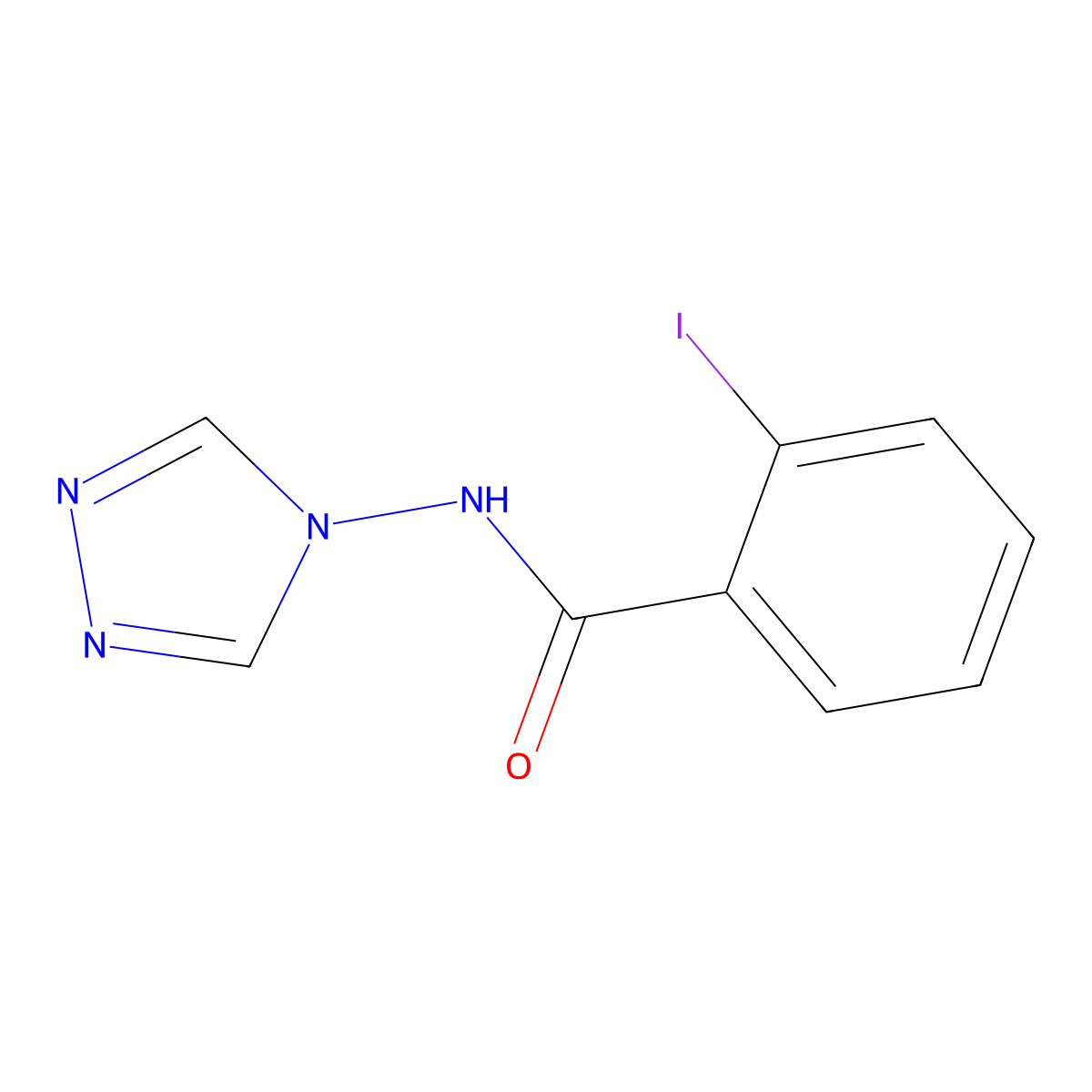 2-iodo-N-(4H-1,2,4-triazol-4-yl)benzamide molecular structure, CAS 349110-44-7