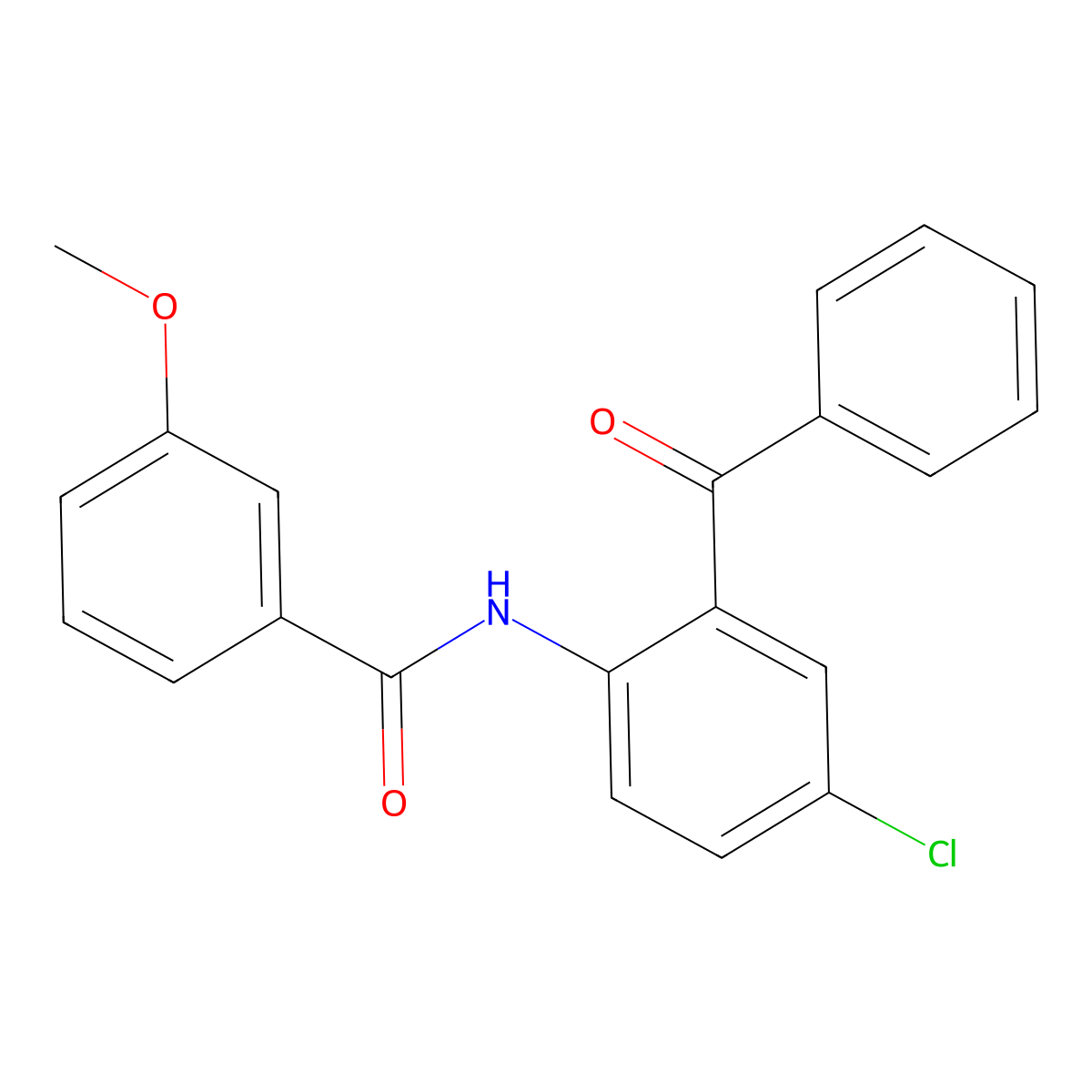 N-(2-benzoyl-4-chlorophenyl)-3-methoxybenzamide molecular structure, CAS 349110-61-8