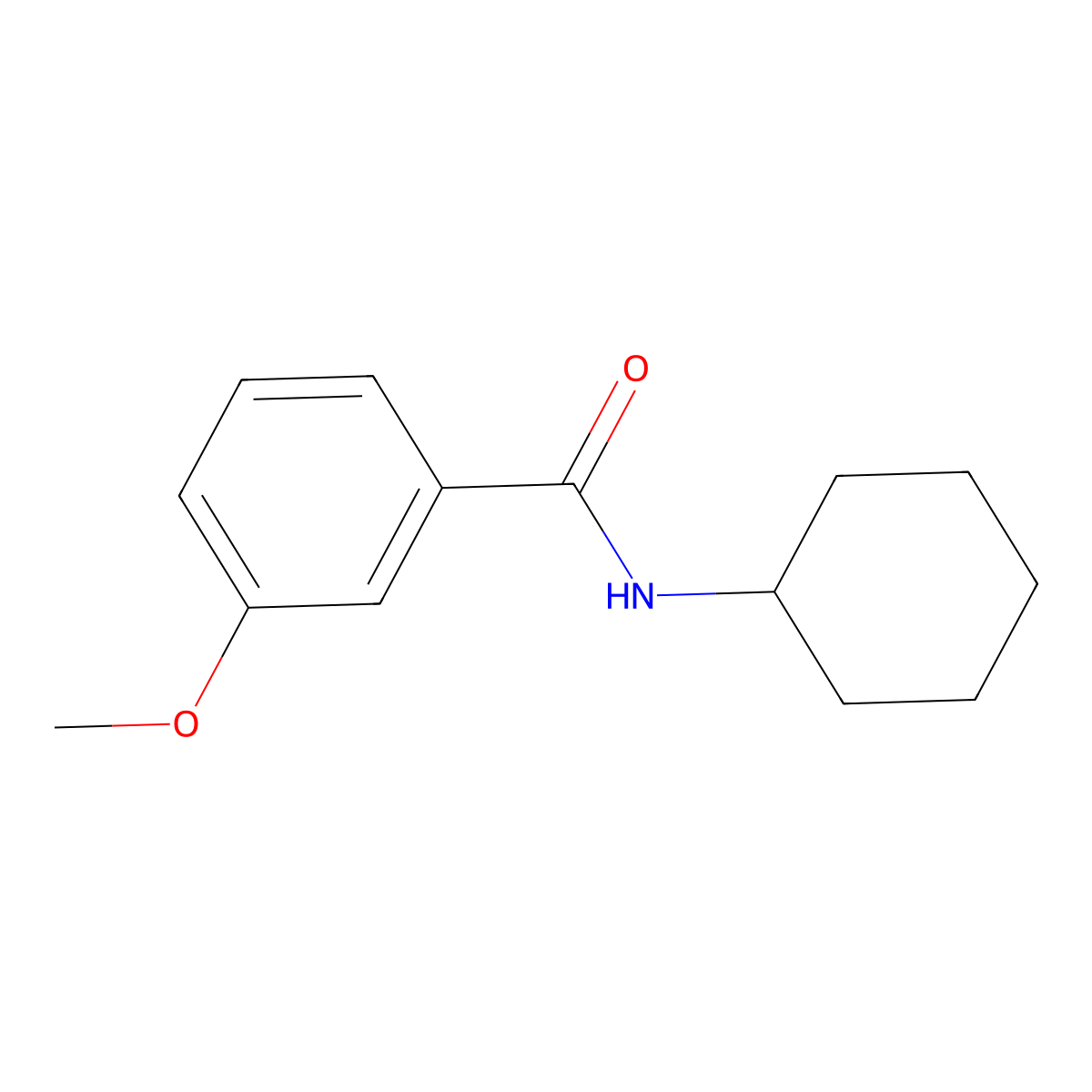 N-cyclohexyl-3-methoxybenzamide molecular structure, CAS 349110-68-5