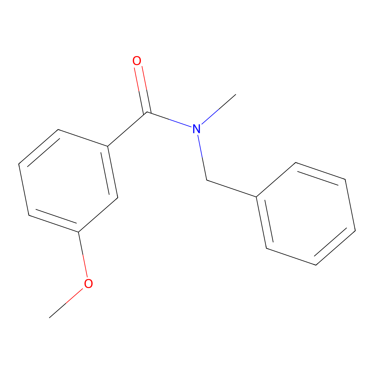 N-benzyl-3-methoxy-N-methylbenzamide molecular structure, CAS 349110-77-6