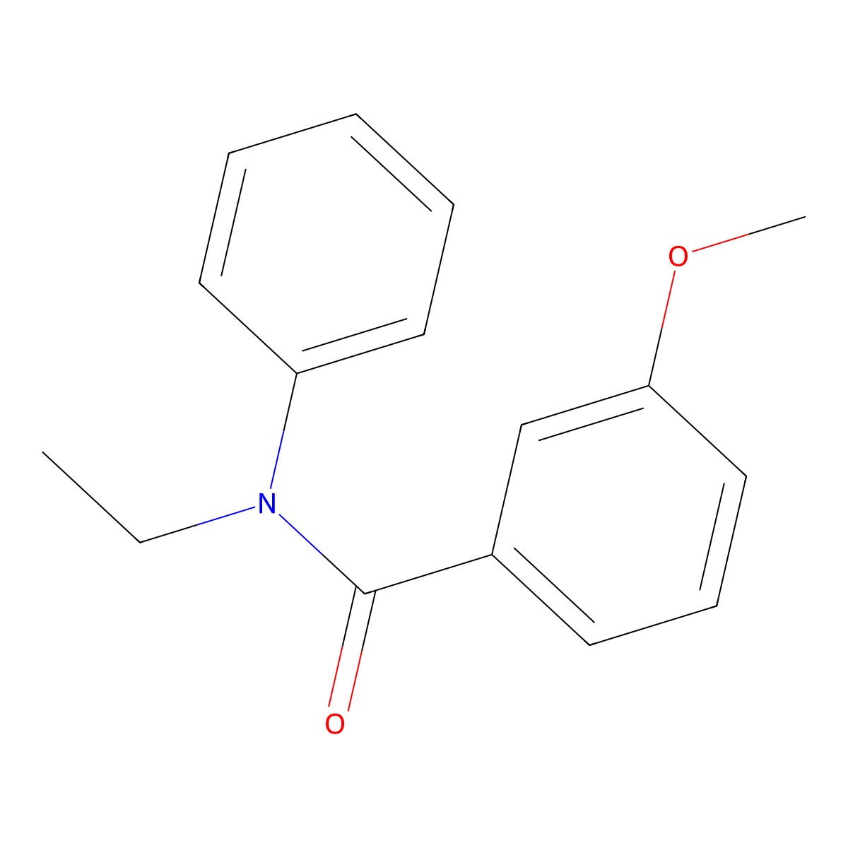 N-ethyl-3-methoxy-N-phenylbenzamide molecular structure, CAS 349110-79-8