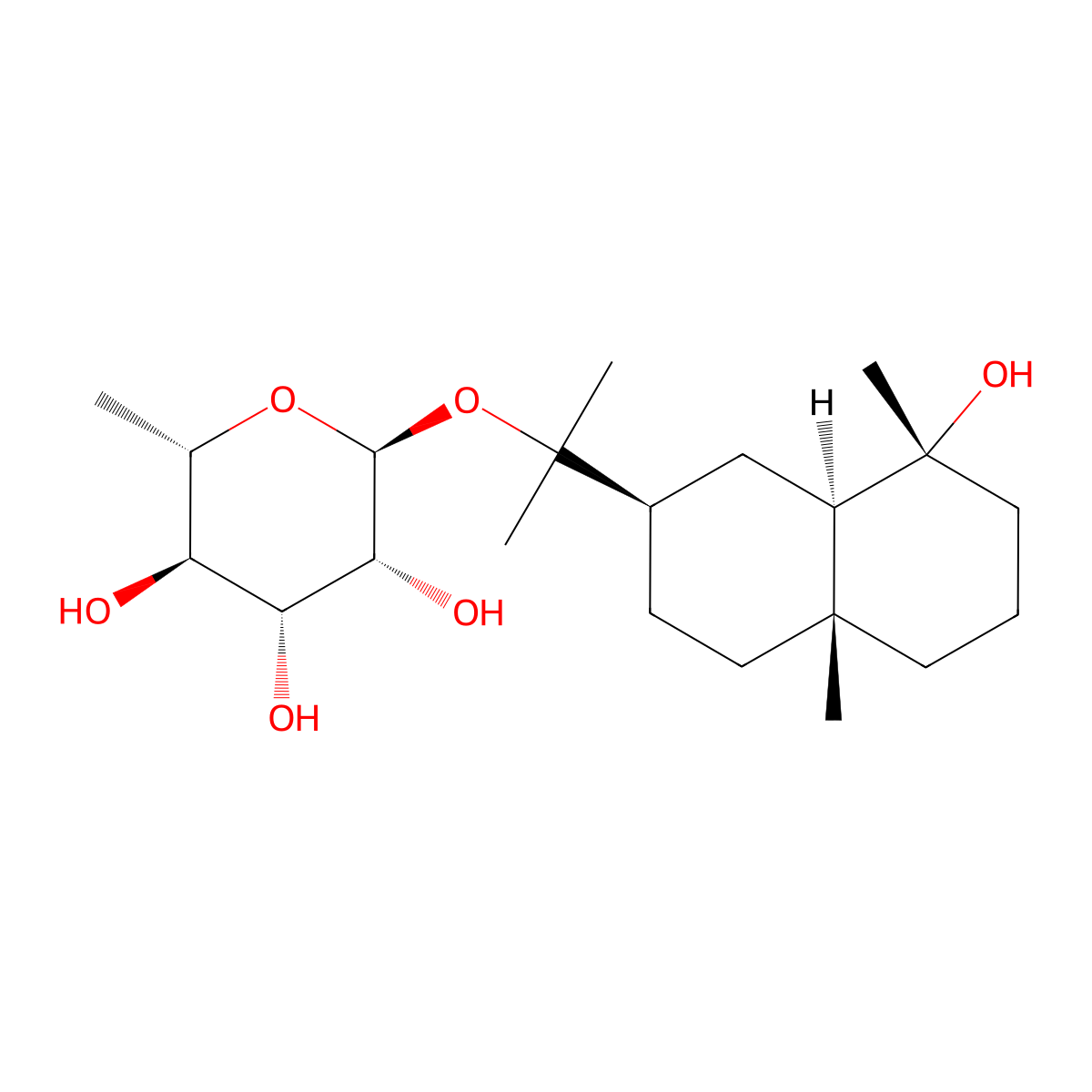 CryptoMeridiol 11-rhaMnoside molecular structure, CAS 349112-30-7