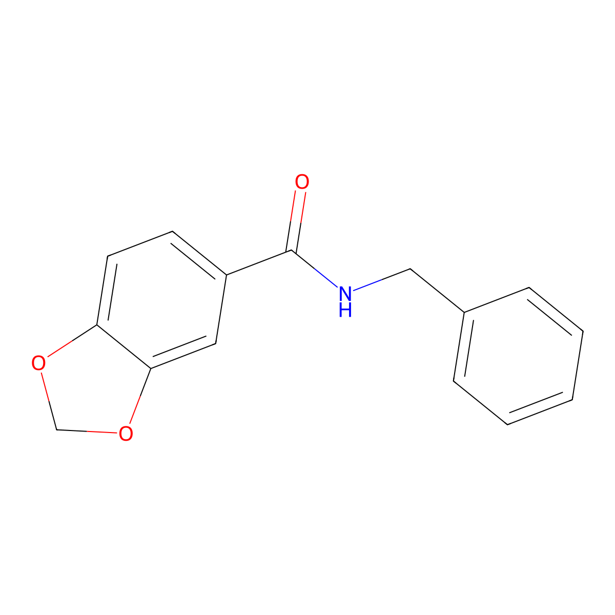 N-benzyl-1,3-benzodioxole-5-carboxamide molecular structure, CAS 349113-92-4