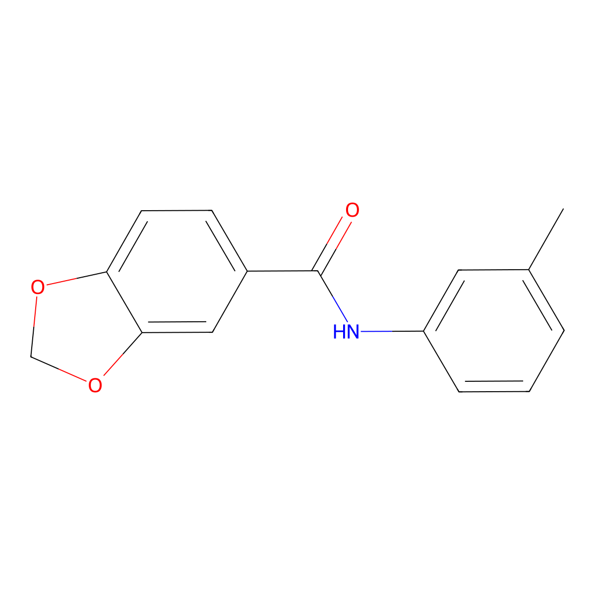 N-(3-methylphenyl)-1,3-benzodioxole-5-carboxamide molecular structure, CAS 349114-00-7