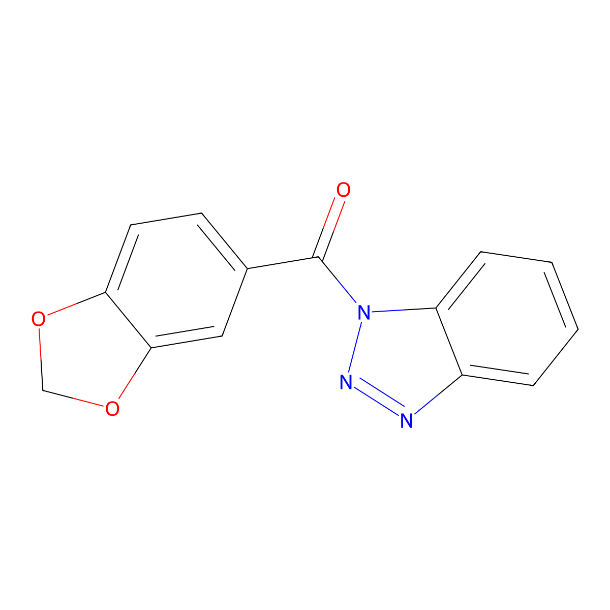 1,3-Benzodioxol-5-yl(benzotriazol-1-yl)methanone molecular structure, CAS 349114-29-0