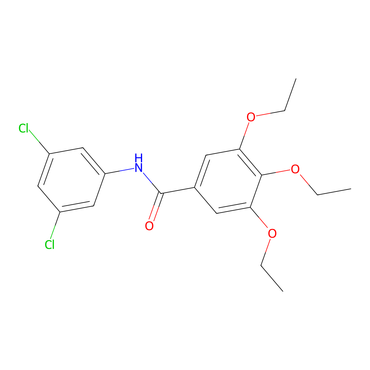 N-(3,5-dichlorophenyl)-3,4,5-triethoxybenzamide molecular structure, CAS 349114-70-1