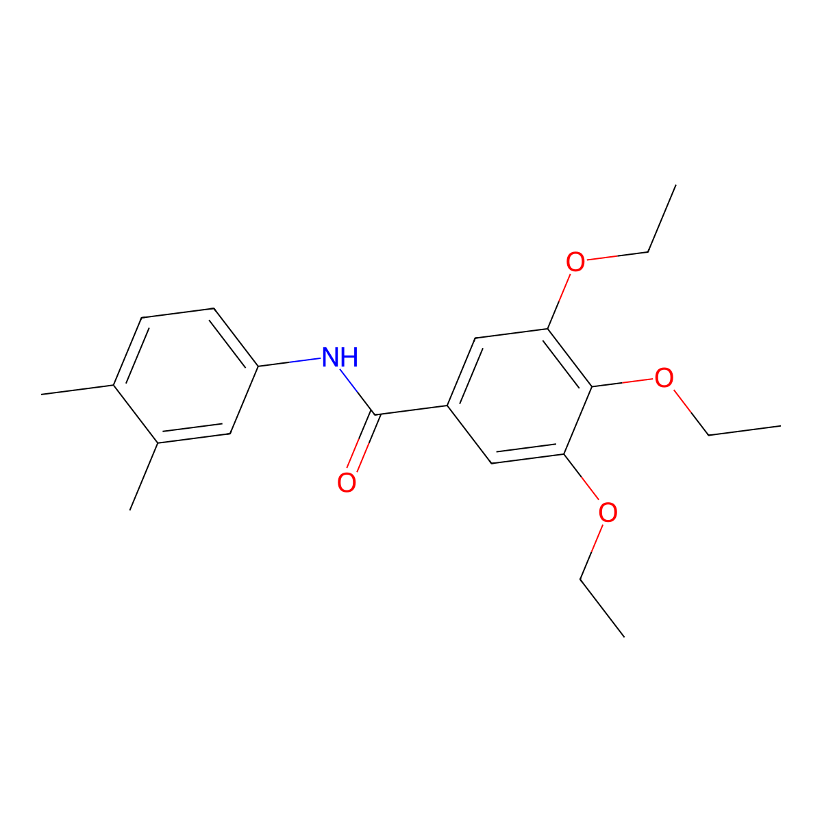 N-(3,4-dimethylphenyl)-3,4,5-triethoxybenzamide molecular structure, CAS 349114-71-2