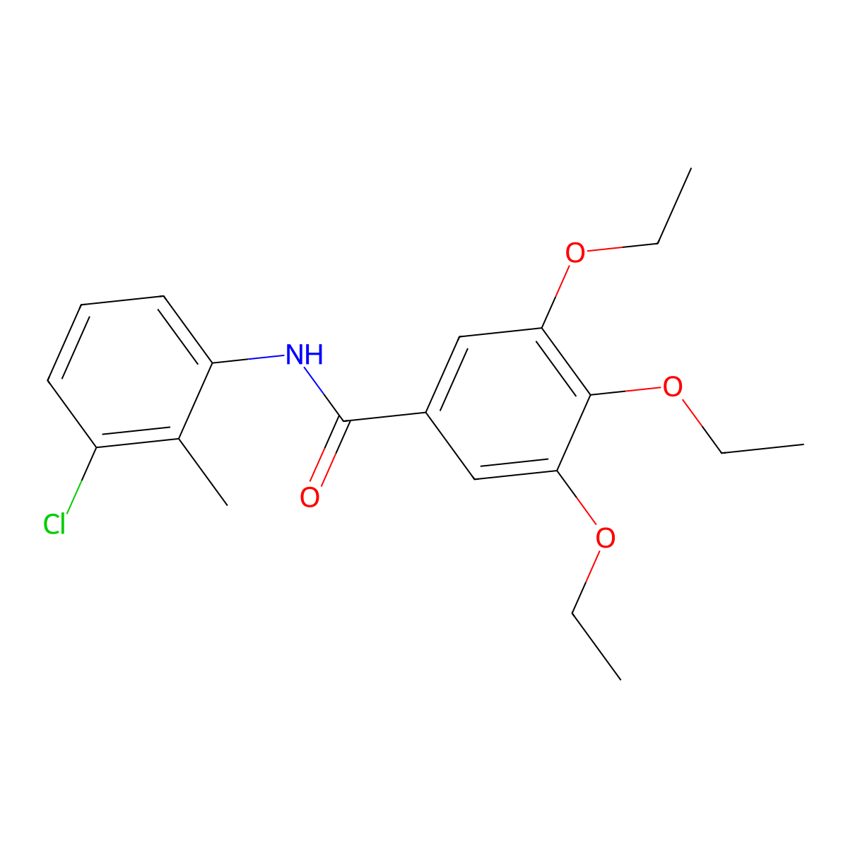 N-(3-chloro-2-methylphenyl)-3,4,5-triethoxybenzamide molecular structure, CAS 349114-73-4