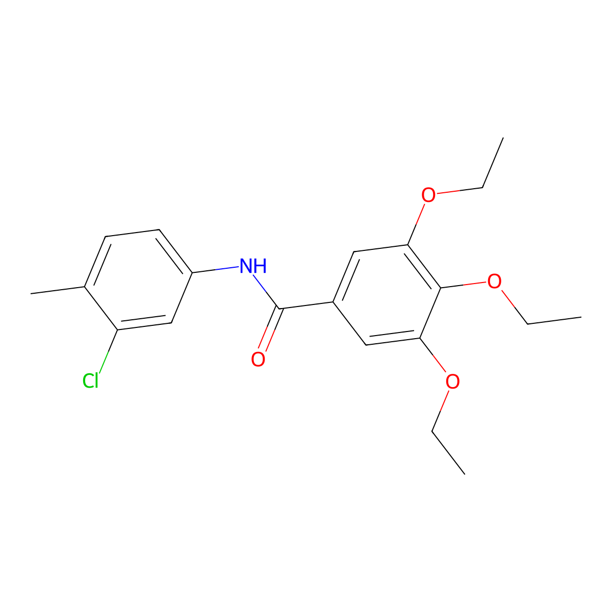 N-(3-chloro-4-methylphenyl)-3,4,5-triethoxybenzamide molecular structure, CAS 349114-74-5