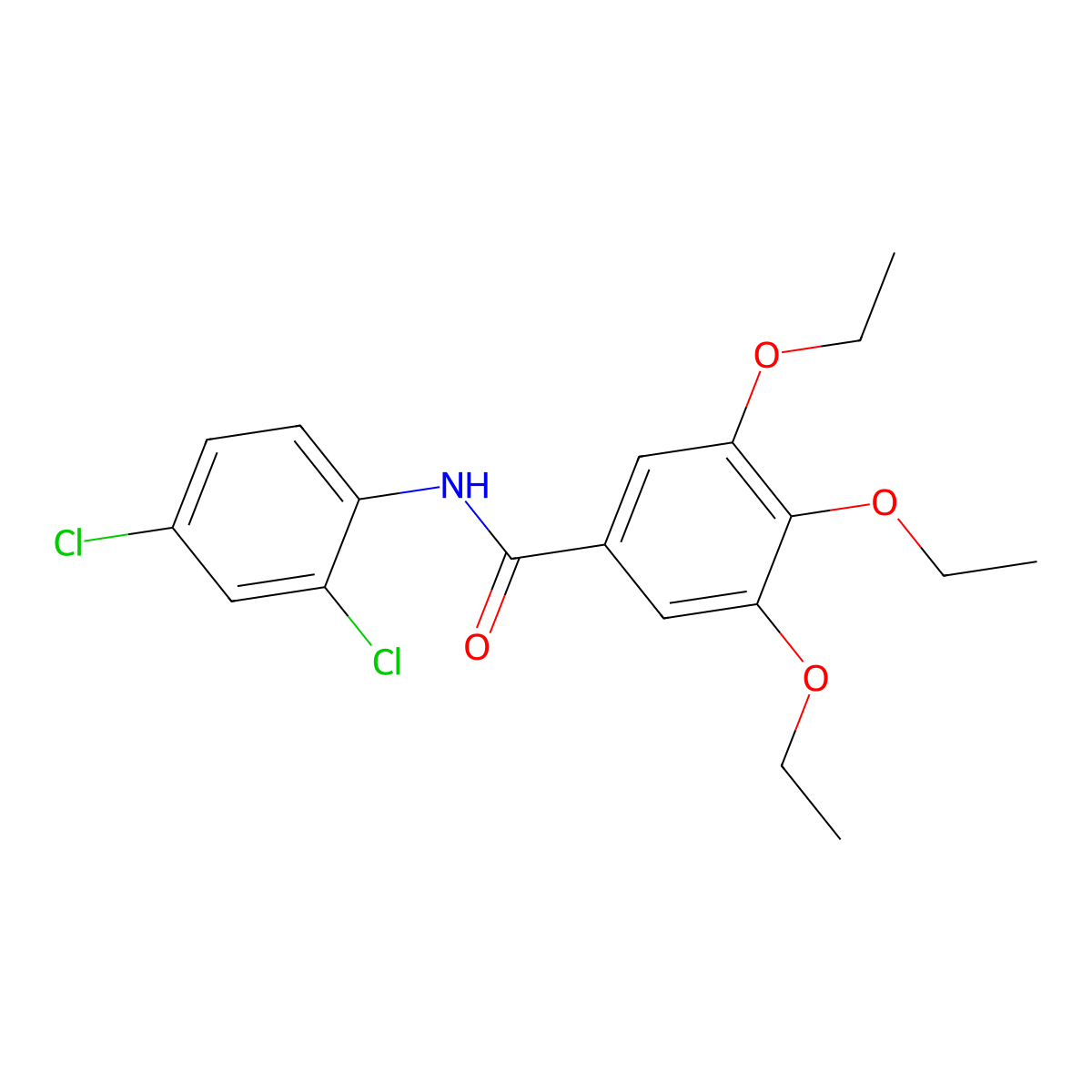 N-(2,4-dichlorophenyl)-3,4,5-triethoxybenzamide molecular structure, CAS 349114-76-7