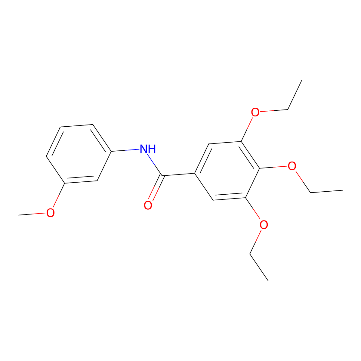 3,4,5-triethoxy-N-(3-methoxyphenyl)benzamide molecular structure, CAS 349114-79-0