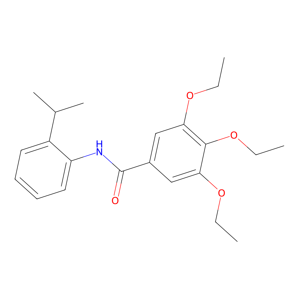 3,4,5-triethoxy-N-(2-isopropylphenyl)benzamide molecular structure, CAS 349114-85-8